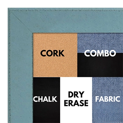 BB1570-11 Distressed Aqua Blue Medium Custom Cork Chalk or Dry Erase Board