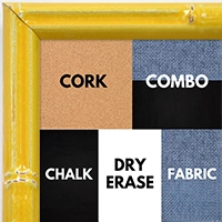 BB1612-4  Yellow Enamel Bamboo Wallboard Corkboard Whiteboard Chalkboard