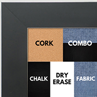 BB1689-1 | Black / Cube Moulding | Custom Cork Bulletin Board | Custom White Dry Erase Board | Custom Chalk Board