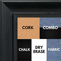 BB1690-1 | Black | Custom Cork Bulletin Board | Custom White Dry Erase Board | Custom Chalk Board