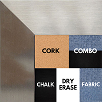BB1708-3 | Stainless Steel Look - Mica Finish - Moulding | Custom Cork Bulletin Board | Custom White Dry Erase Board | Custom Chalk Board