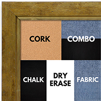 BB1720-4 | Distressed Gold | Custom Cork Bulletin Board | Custom White Dry Erase Board | Custom Chalk Board