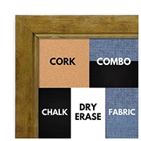 BB1720-4 | Distressed Gold | Custom Cork Bulletin Board | Custom White Dry Erase Board | Custom Chalk Board