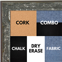 BB1735-6 | Distressed Gray | Custom Cork Bulletin Board | Custom White Dry Erase Board | Custom Chalk Board