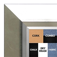 BB1802-2 | Distressed Silver | Custom Cork Bulletin Board | Custom White Dry Erase Board | Custom Chalk Board