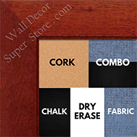 BB1845-3 Rich Cherry 1 3/4" Wide Value Price Medium To Extra Large Custom Cork Chalk Or Dry Erase Board  