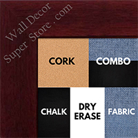 BB1845-7 Dark Mahogany 1 3/4" Wide Value Price Medium To Extra Large Custom Cork Chalk Or Dry Erase Board  