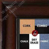 BB1864-1 Walnut 2 7/8" Wide Value Priced Medium To Extra Large Custom Cork Chalk Or Dry Erase Board   