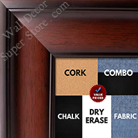 BB1864-2 Cherry Mahogany 2 7/8" Wide Value Priced Medium To Extra Large Custom Cork Chalk Or Dry Erase Board