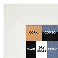 BB1865-2 Matte Satin White 2 3/4" Wide Value Priced Medium To Extra Large Custom Cork Chalk Or Dry Erase Board