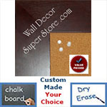 BB1872-3 Distressed Chocolate Black 3 3/16" Value Priced Medium To Extra Large Custom Cork Chalk Or Dry Erase Board   