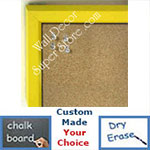 disc BB234-6 Yellow With Bevel Small Custom Cork Chalk or Dry Erase Board