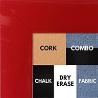 BB321-3 High Gloss Red Lacquer Medium To Extra Large Custom Cork Chalk Or Dry Erase Board