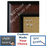 BB5231-2 Walnut With Dark Accents Medium To Extra Large Custom Cork Chalk Or Dry Erase Board