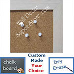 BB31-1 Distressed Off White Small To Medium Custom Cork Chalk or Dry Erase Board