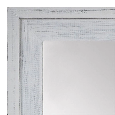 MR1534-2 Distressed Soft White - Large Custom Wall Mirror - Custom Bathroom Mirror