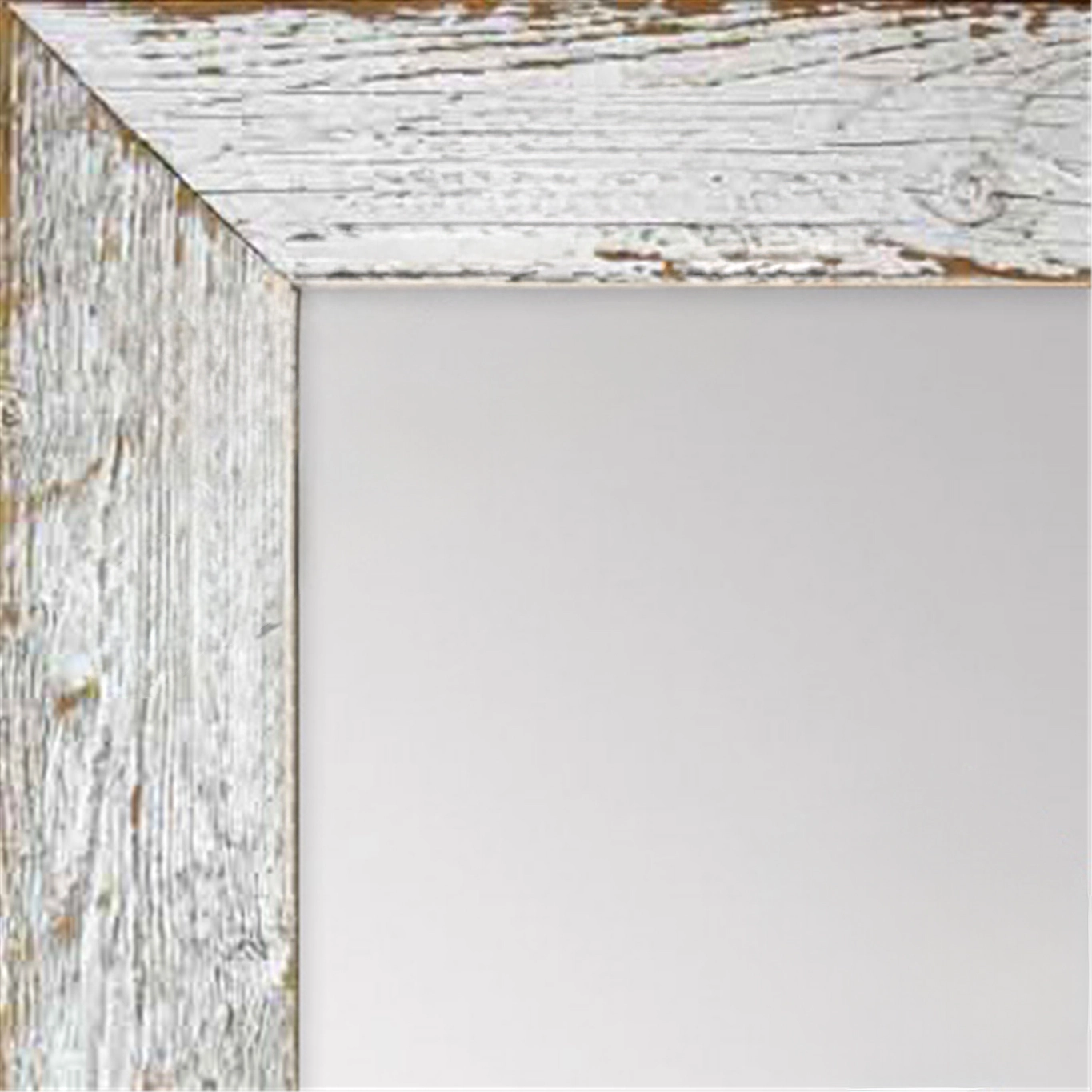 MR54-1 White On Reclaimed Barnwood - Medium Custom Wall Mirror Floor Mirror