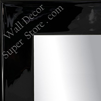 MR1200-2 High Gloss Black - Custom Large Mirror - 2 Inch Wide