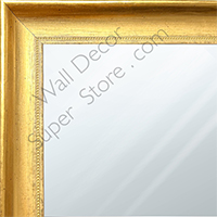 MR1208-2 Gold Scoop with Debossed Pattern - Custom Small Mirror - 1.125 Inch Wide