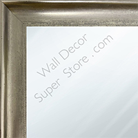 MR1208-3 Pewter Scoop with Debossed Pattern - Custom Small Mirror - 1.125 Inch Wide