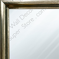 MR1209-3 Bright Pewter Distressed Scoop - Custom Small Mirror - 0.75 Inch Wide