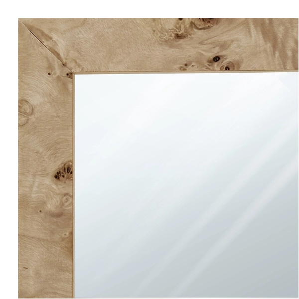 MR1215-2 BLONDE BURL - Custom Small Mirror - 1.25 Inch Wide