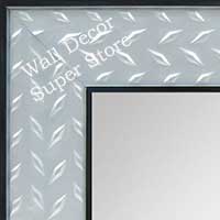 MR1503-1 Stainless Steel Look with Diamond Pattern - Large Custom Wall Mirror Custom Floor Mirror