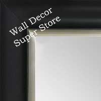 MR1521-2 Black With Silver Trim Large Custom Wall Mirror Custom Floor Mirror