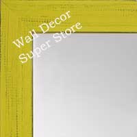 MR1533-7 Distressed Yellow - Medium  Custom Wall Mirror -  Custom Bathroom Mirror