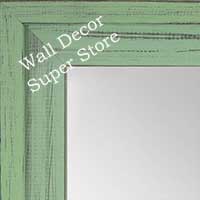 MR1534-12 Distressed Soft Green - Large Custom Wall Mirror -  Custom Bathroom Mirror