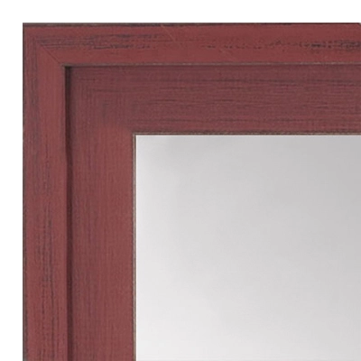 MR1534-4 Distressed Red - Large Custom Wall Mirror -  Custom Bathroom Mirror