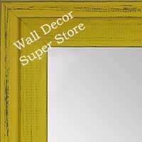 MR1534-7 Distressed Yellow - Large Custom Wall Mirror -  Custom Bathroom Mirror