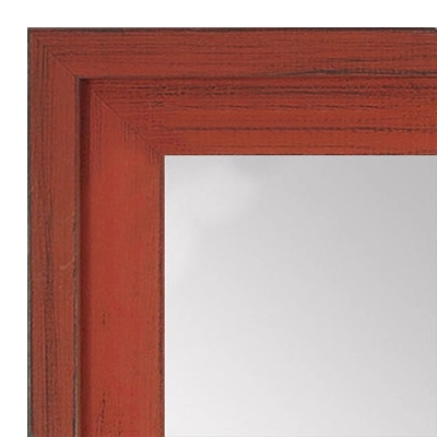 MR1534-8 Distressed Orange - Large Custom Wall Mirror -  Custom Bathroom Mirror