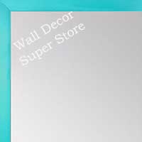 MR1540-14 Thin Metal Turquoise Medium Custom Wall Mirror Custom Floor Mirror