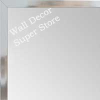MR1540-01 Thin Metal Bright Silver -Shiny Chrome Look Medium Custom Wall Mirror Custom Floor Mirror