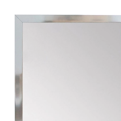 MR1540-01 Thin Metal Bright Silver -Shiny Chrome Look Medium Custom Wall Mirror Custom Floor Mirror