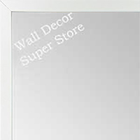 MR1540-8 Thin Metal Matte White Medium Custom Wall Mirror Custom  Mirror