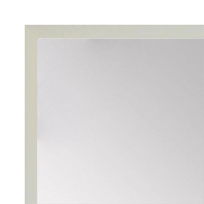 MR1540-8 Thin Metal Matte White Medium Custom Wall Mirror Custom  Mirror