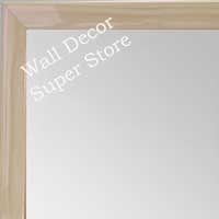 MR1562-1 Gloss Lacquer Natural Clear Wood Grain Very Small Custom Wall Mirror -  Custom Bathroom Mirror