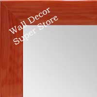 MR1563-4 Gloss Lacquer Orange Wood Grain Medium Custom Wall Mirror -  Custom Bathroom Mirror