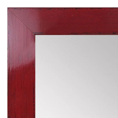 MR1565-2 Glossy Distressed Red - Medium Custom Wall Mirror - Custom Bathroom Mirror