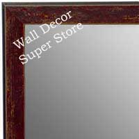 MR1735-3 | Distressed Brick Red | Custom Wall Mirror | Decorative Framed Mirrors | Wall D�cor