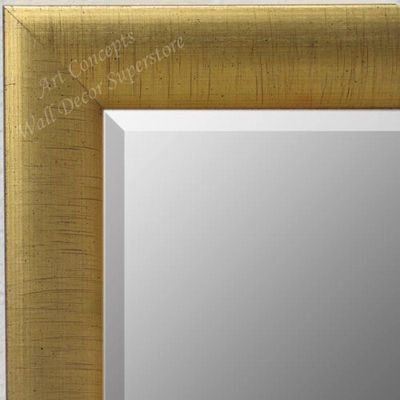 MR1778-1 | Distressed Gold Leaf - Crescent Moulding | Custom Wall Mirror | Decorative Framed Mirrors | Wall D�cor