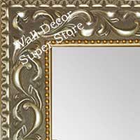 MR1862-3 Ornate Satin Nickel With Gold - Value Priced - Large Custom Wall Mirror Custom Floor Mirror