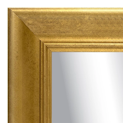 MR1904-1 Antique Gold Rounded Scoop  Custom Mirror