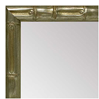 MR1947-2 Distressed Silver Tropical Bamboo Custom Framed Mirror