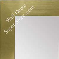 MR1962-6 Medium Brushed Gold Flat 1 5/8" Wide Modern Custom Framed Mirror