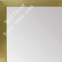 MR1962-7 Very Small Brushed Gold Flat  5/8" Wide Modern Custom Framed Mirror