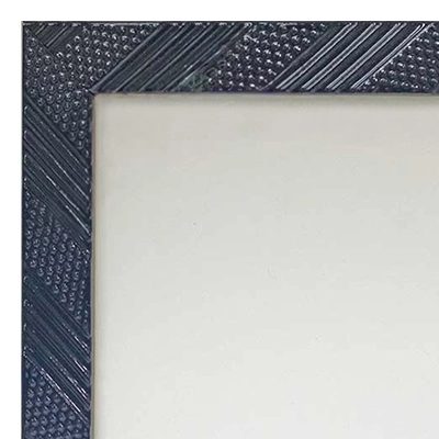 MR1975- 4 Small Glossy Navy Blue 1" Wide Custom Framed Mirror