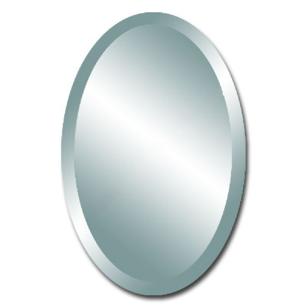 Custom Oval Beveled Frameless Wall Mirrors
